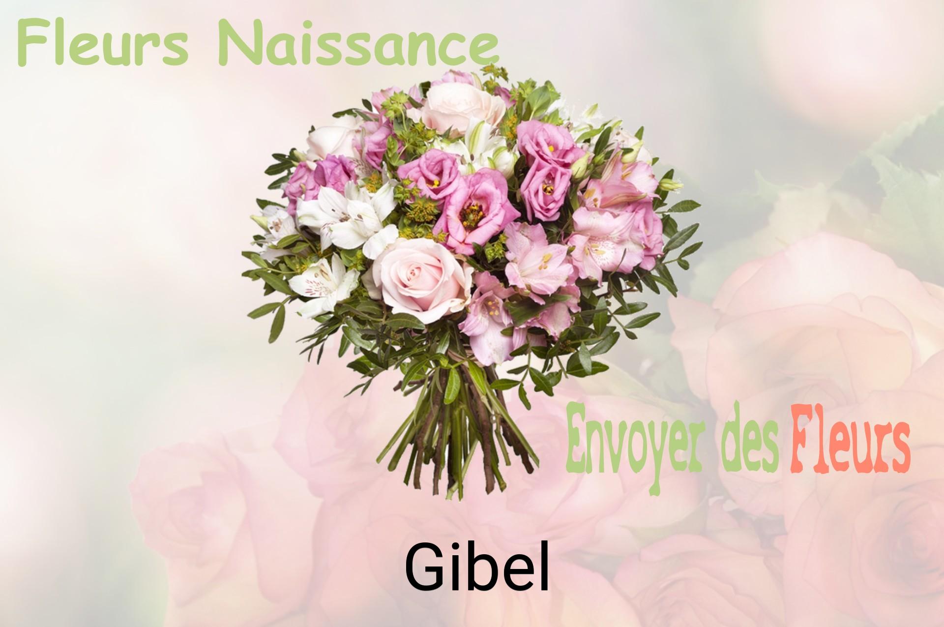 Bouquet de fleurs de naissance livré à Gibel