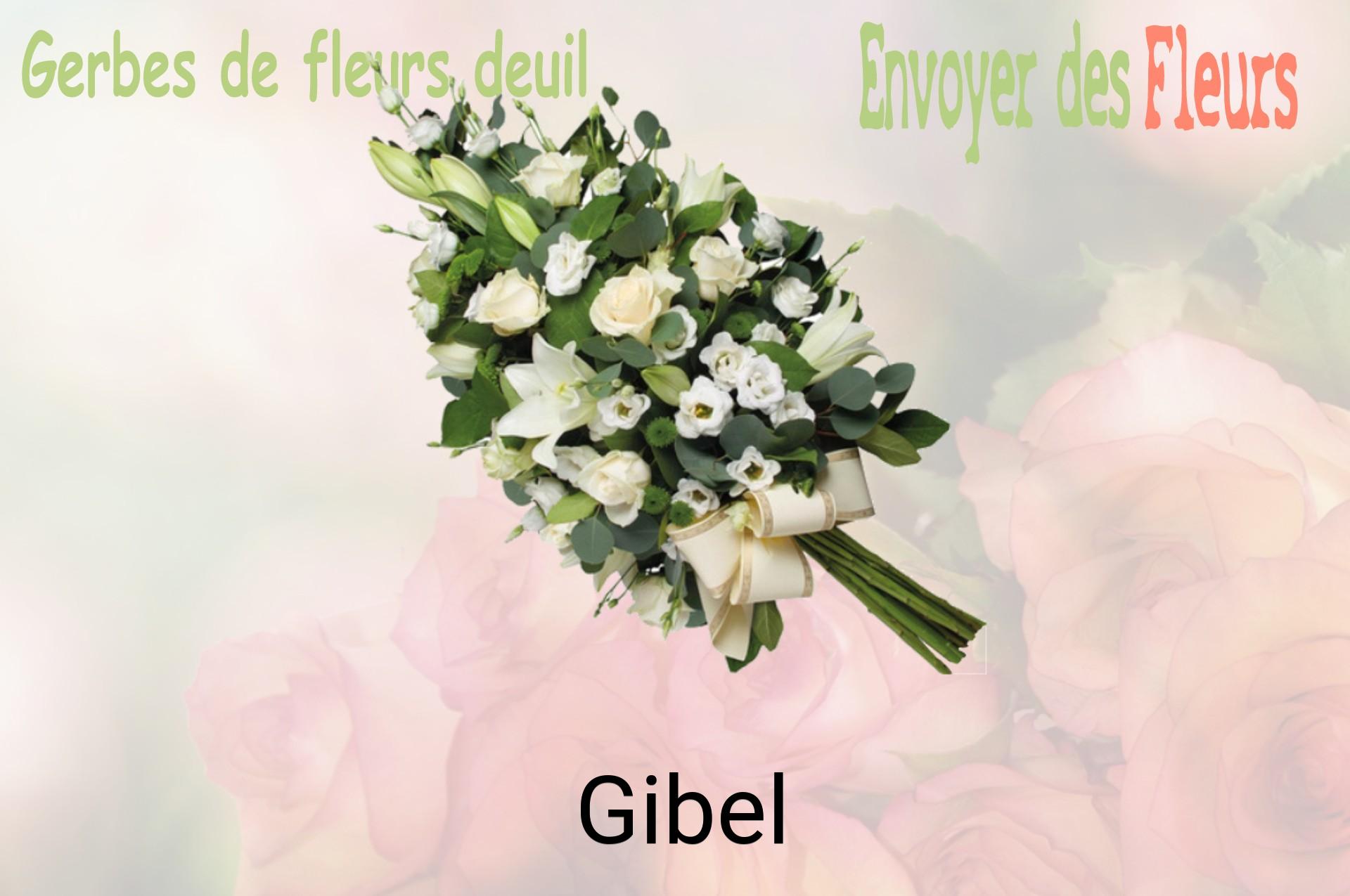 Gerbe de fleurs de deuil livrée à Gibel